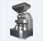 Mechanised production of tahini mass:
cleaning, washing, drying, peeling, frying, mill of  sesame seeds