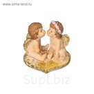Фигурка декоративная "Ангелочки на золотом сердечке", 8х7х7,5 см