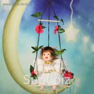 Кукла коллекционная "Маленькая Ника на качели"