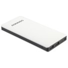 Аккумулятор внешний SONNEN POWERBANK V3802S, 8000 mAh, 2 USB, литий-полимерный, бело-черный