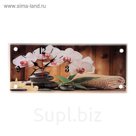 Часы настенные прямоугольные "Орхидея и свечи", 20х50 см