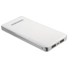Аккумулятор внешний SONNEN POWERBANK V31, 12000 mAh, литий-полимерный, белый