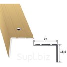 Латунный угловой порог с открытым креплением ЛПО 2516