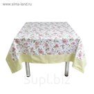 Скатерть English rose с бортом, размер 160х220 см, зелёный