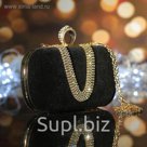 Клатч жен Марика, 16*4*9, отдел на фермуаре, длинн цепь, черный