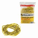 Резинки для денег BRAUBERG, 1000 г, желтые, натуральный каучук