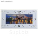 Часы настенные прямоугольные "Светящийся мост", 52х26 см микс