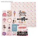 Бумага для скрапбукинга "Девочки такие девочки" 30,5 х 30,5 см, 180 г/м