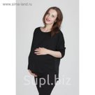 Блузка для беременных 2281, цвет черный, размер 50, рост 170