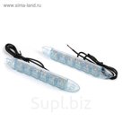 Ходовые огни KS, KS-306, (6 SMD), линза, гибкий корпус, защита бампера, 200х18х28мм, 2шт.