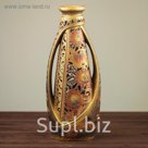 Ваза напольная "Венеция" резка, коричневая