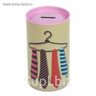 Копилка металл "Бабочка и галстуки" МИКС 17х9,8х9,8 см