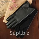 Перчатки женские, безразмерные, без подклада, цвет чёрный