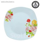 Тарелка обеденная d=25 см "Весна", квадратная