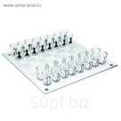 Пьяная игра "Пьяные шахматы", 32 стопки, доска 35 × 35 см, прозрачная
