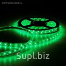 Светодиодная лента 12В, SMD3528, 5 м, IP68, 60 LED, 4.8 Вт/м, 6-7 Лм/1 LED, DC, ЗЕЛЁНЫЙ
