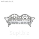 Ваза Marquis, универсальная, прямоугольная, цвет серебристый