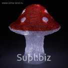 Фигура акрил. "Мухомор большой" 30х25см, 30 LED, 240V БЕЛЫЙ