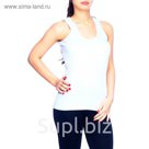 Майка женская однотонная на широких бретельках 7356 цвет белый, р-р 2XL