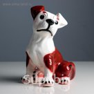 Копилка "Собака Рэкс" глянец, бело-рыжая, микс