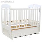 Кроватка детская "ВИОЛЕТТА"- 6 сердечко, маятник, 120 х 60 см  (белый)