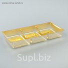 Кюветка ИП-3, 175*75*25 мм, 3 яч. 65*50*h20 мм, цвет золотистый