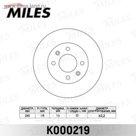 Диск тормозной передний MILES K000219