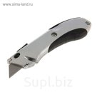 Нож универсальный TUNDRA premium, корпус металл, усиленный, 3 зап. трапецивидных лезвия