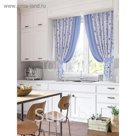 Шторы "Джесика", 150х180 см-2 шт, подхваты 2 шт, габардин