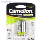 Аккумулятор Camelion, AA, Ni-Cd, KR6-2BL (NC-AA1000BP2), 1.2В, 1000mAh, блистер, 2 шт.