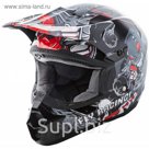 Шлем подростковый кроссовый YOUTH FLY KINETIC INVAZION grey/black, L