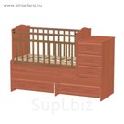Детская кроватка-трансформер "Раиса" маятник поперечный, ольха