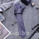 Набор мужской "Премьер" галстук 145*5см, запонки, мелкий квадрат, цвет серый металлик