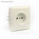 Розетка 2П 10А 250В белая "Онега" TDM