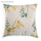 Декоративная наволочка на молнии 40х40 см зеленая