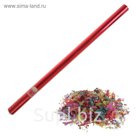 Пневмохлопушка "Желаем счастья!", красная (конфетти, фольга, серпантин)