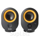 Колонки компьютерные SVEN 316, 2.0, 2×2 Вт, пластик, черные, SV-0120316BL