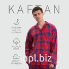 Пижама мужская из фланели (рубашка и брюки) KAFTAN, размер 54
