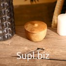 Тарелочка с крышкой 9х9х7 см, тиковое дерево
