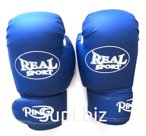 Перчатки боксерские REALSPORT 12 унций, синий