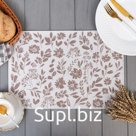 Салфетка «Этель» Flowers brown, 30×45 см, (вид 2), 35% хлопок, 65% п/э, 370 г/м²