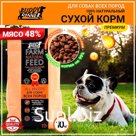 Dry food for dogs of all Buddy Dinner premium class Orange Line, hypoallergenic, full -line, without additives, 100% natural composition, with beef, 10 kg