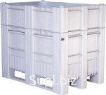 BoxPallet 1200х800х1035 сплошной, на полозьях, арт. C-Box 1208 S (1035) серый, код: 21331