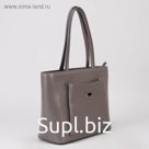 Сумка женская, отдел с перегородкой на молнии, 2 наружных кармана, цвет серый