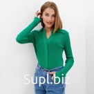 Джемпер женский MINAKU: Knitwear collection, зелёный, размер 46-48