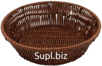 Round wicker basket, 250mm diameter, 75mm h