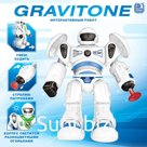 Робот GRAVITONE, свет, звук, стреляет, на батарейках, русская озвучка, цвет синий