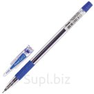 Ручка гелевая с грипом PENTEL (Япония), СИНЯЯ, корпус прозрачный, узел 0,5 мм, линия письма 0,25 мм