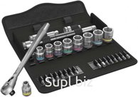 8100 SB 11 Zyklop Metal Switch набор с трещоткой, переключение реверса, DR 3/8", 29 предметов, комплектация: 1x 8004 B Zyklop Metal трещотка, переключение реве…