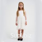 Платье для девочки сетка KAFTAN, размер 32 (110-116 см), белый